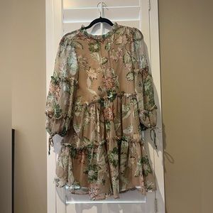 Tiered wedding guest dress